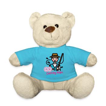 Casting Hope Reeling in Awareness - Teddy Bear - atoll blue - Front