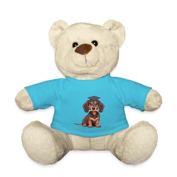 Dachshund Student Dog Study Study Dogs - Teddy Bear - atoll blue - Front