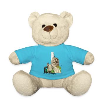 Château de Lichtenstein // Illustration - Nounours - bleu outremer - Devant