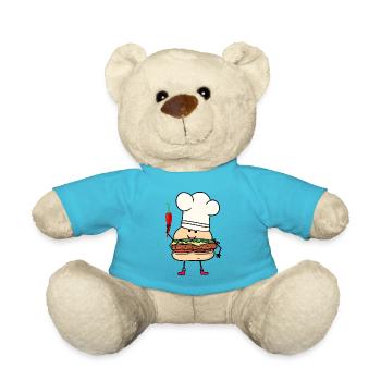Chilli Koch Köche Köchin Burger Küche kochen - Teddy - Atollblau - Vorne