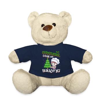 Noël, Amour et pâtisserie, Douce joie des fêtes - Nounours - bleu marine - Devant