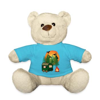 Construction trailer Leisure Outdoor Nature Nature Lovers - Teddy Bear - atoll blue - Front