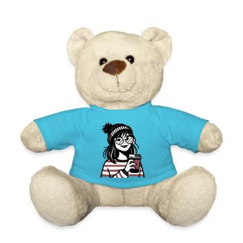 Cozy winter vibes - Teddy Bear - atoll blue - Front