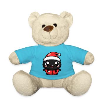 Marienkäfer Weihnachten - Teddy - Atollblau - Vorne