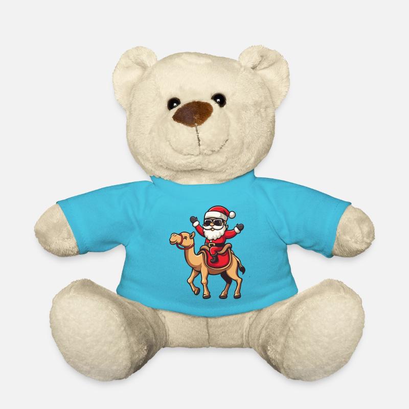 Dessin animé du Père Noël à chameau - Nounours - bleu outremer