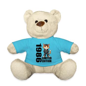 Limited Edition 1986 Birthday Born 1986 - Teddy Bear - atoll blue - Front