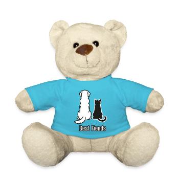 Chien et chat - Conception « Best Fiends » - Nounours - bleu outremer - Devant