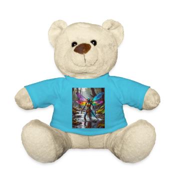 mutant monster half men half insect dark horror - Teddy Bear - atoll blue - Front