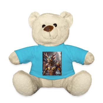 mutant monster half men half insect dark horror - Teddy Bear - atoll blue - Front