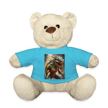 mutant monster half men half insect dark horror - Teddy Bear - atoll blue - Front