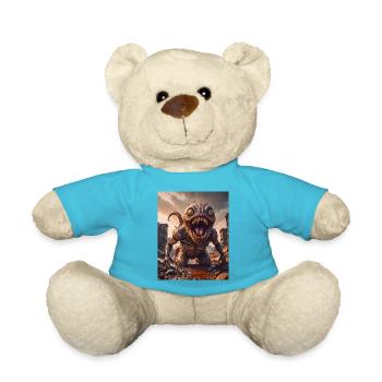 mutant monster half men half insect dark horror - Teddy Bear - atoll blue - Front