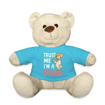 Trust me I'm a dogtor funny dog - Teddy Bear - atoll blue - Front