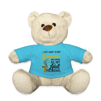 Saxophones I Just Want To Play - Teddy Bear - atoll blue - Front