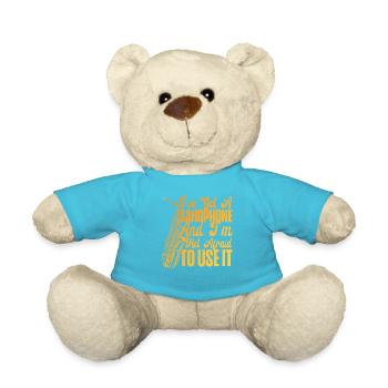 Saxophone I've Got A Saxophone And - Teddy Bear - atoll blue - Front