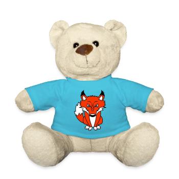 Renard, Mauvais œil, Dangereux, Renard roux, Animal sauvage - Nounours - bleu outremer - Devant