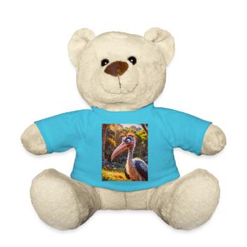 animaux africains super mignons – Cigogne marabout - Nounours - bleu outremer - Devant
