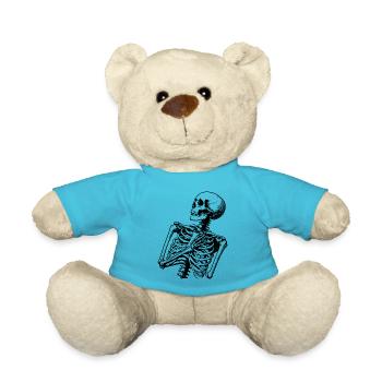 Surprised skeleton - Teddy Bear - atoll blue - Front