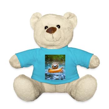 Baignade paresseuse, animaux amusants pour les enfants - Nounours - bleu outremer - Devant