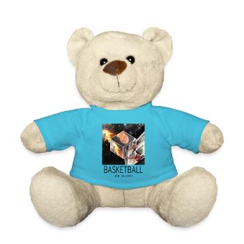 Basketball Feu Joueur de basket-ball Fan Dunking Sport - Nounours - bleu outremer - Devant