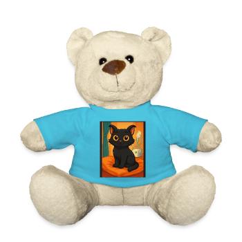 SoulPaws & Hooves, Hubert the Cult Cat - Teddy Bear - atoll blue - Front