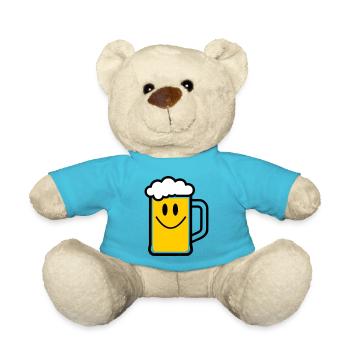 Bier-Gesicht - Teddy - Atollblau - Vorne
