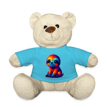WPAP Polygon Kawaii Style Bébé Paresseux - Nounours - bleu outremer - Devant