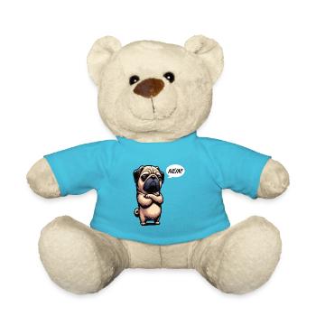 No Pug Pugs Pug Owner Pug Lover Pug Fan - Teddy Bear - atoll blue - Front