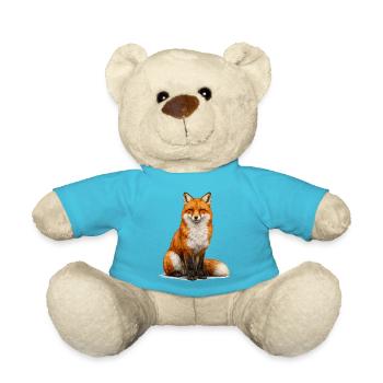 Fox - Teddy Bear - atoll blue - Front