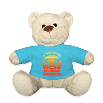 In einer Beziehung mit meiner Hängematte - Teddy - Atollblau - Vorne