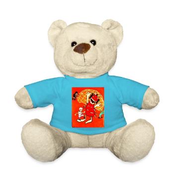 Das Monster ist gefangen - Teddy - Atollblau - Vorne