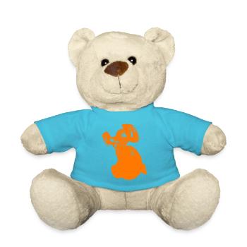 Der orange Hund - Teddy - Atollblau - Vorne