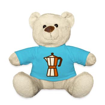 Espresso Maker Coffee Icon - Teddy Bear - atoll blue - Front