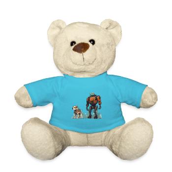 Roboter mit Robo Hund SCI-FI Gassi Robotik - Teddy - Atollblau - Vorne