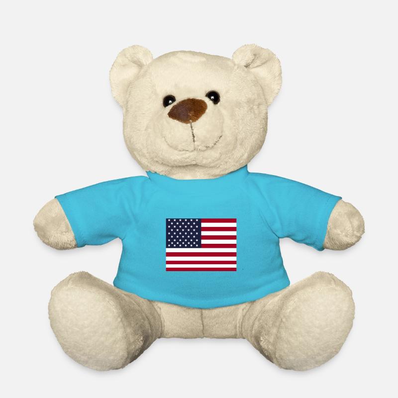 USA Flagge Amerika - Teddy - Atollblau