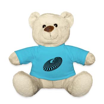 Geometric Circle Lines Spiral - Teddy Bear - atoll blue - Front