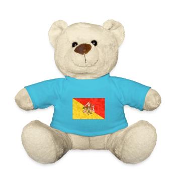 Sicile Flag Italie Palerme Trinacria Italia - Nounours - bleu outremer - Devant