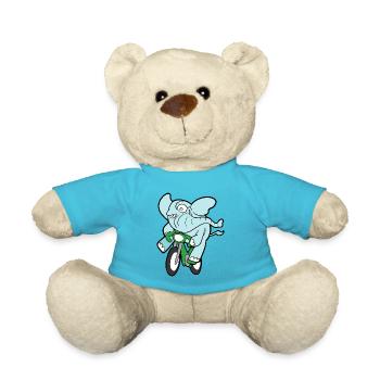 Cute Funny Cool Elephant Elephant - Teddy Bear - atoll blue - Front
