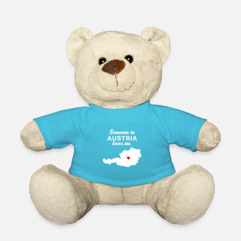 Long-distance relationship or reconciliation, love in Austria - Teddy Bear - atoll blue