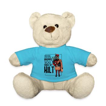 Cadeau de Kilt avec une tête de cornemuse cool - Nounours - bleu outremer - Devant