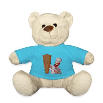 DÖNER KEBAP BAE Schneidet Im Döner Restaurant - Teddy - Atollblau - Vorne