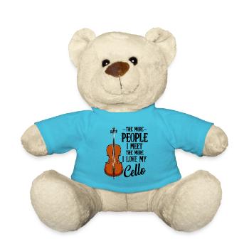 violoncelle - Nounours - bleu outremer - Devant