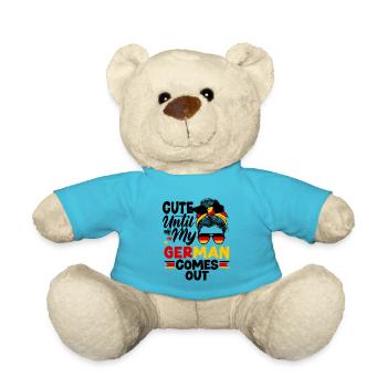German Germany German Flag Cute Until My German - Teddy - Atollblau - Vorne