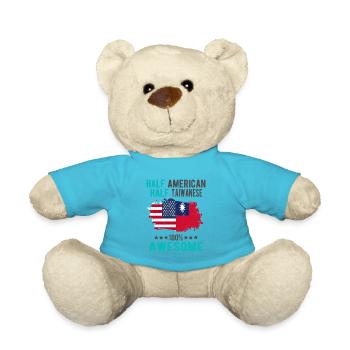 Half American Half Taiwanese - Teddy Bear - atoll blue - Front