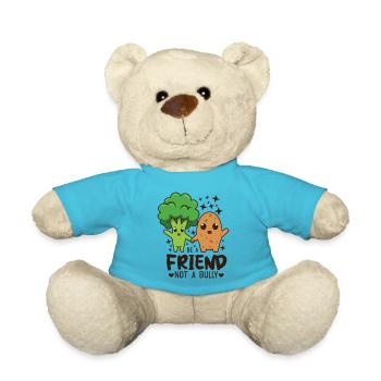 Citations d’amitié Soyez un ami pas un intimidateur Brocoli - Nounours - bleu outremer - Devant