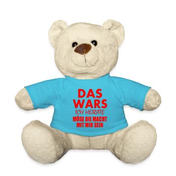 Das wars ich heirate - Teddy - Atollblau - Vorne