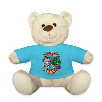 Christmas Wonderful Catmas Time - Teddy Bear - atoll blue - Front