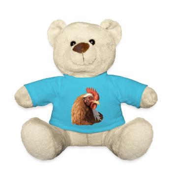 I love Chickens - Teddy Bear - atoll blue - Front