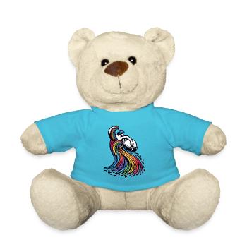 Wassermann Sternzeichen Elegantes Regenbogen-Design - Teddy - Atollblau - Vorne