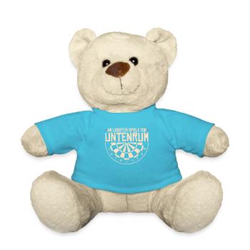 Dartplayer Humor Shirt – Bottom - Teddy Bear - atoll blue - Front