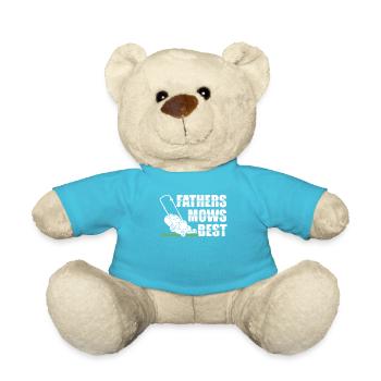 Lustige Rasenpflege Papa T-shirt - Teddy - Atollblau - Vorne